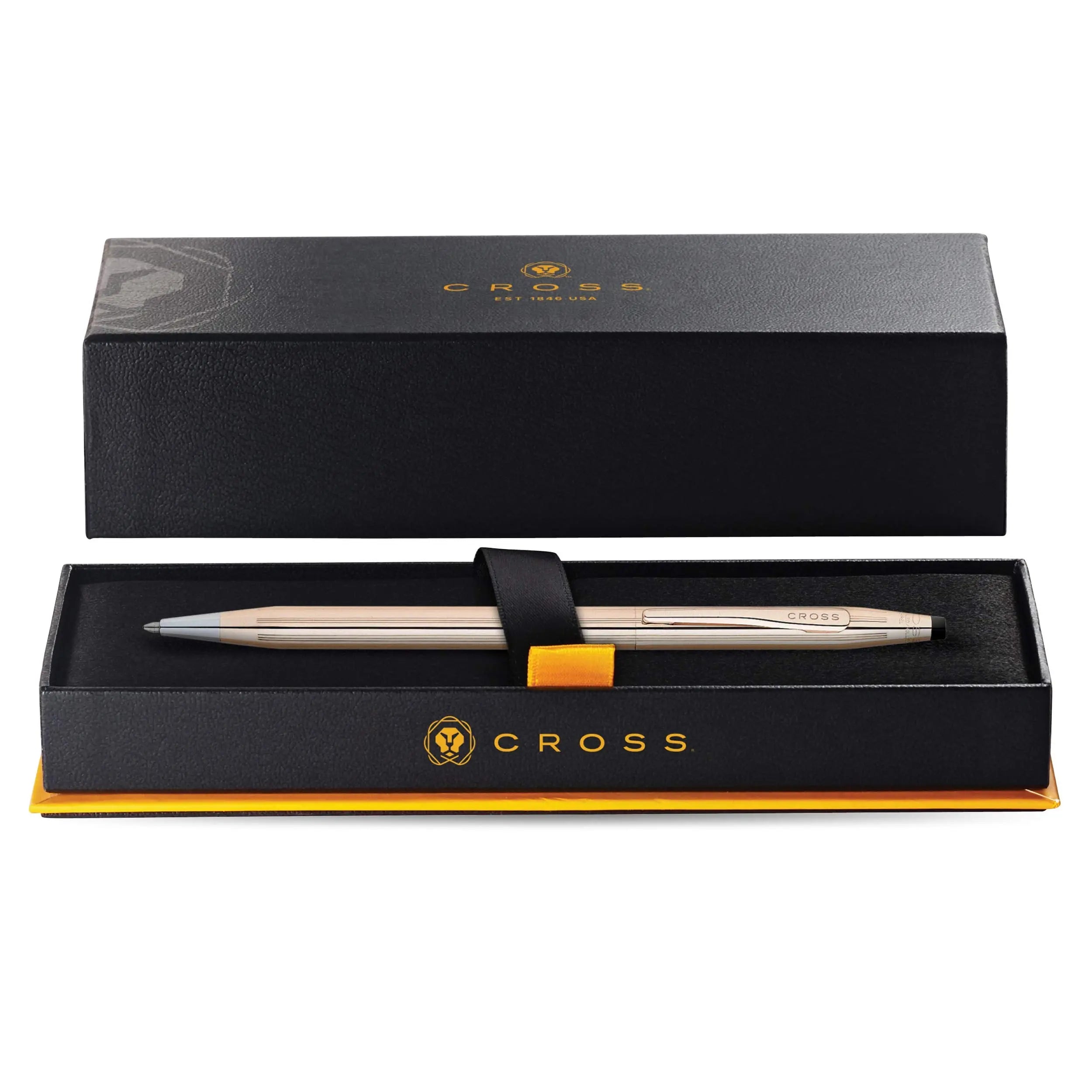 Cross Classic Century Refillable Ballpoint Pen, Medium Ballpen, Includes Luxury Gift Box - 14 Carat Gold Cross