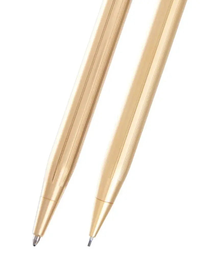 Cross Classic Century Refillable Fine Ballpoint Pen and 0.7mm Pencil Set, Includes Premium Gift Box - 10 Carat Gold Filled (Copy) Cross