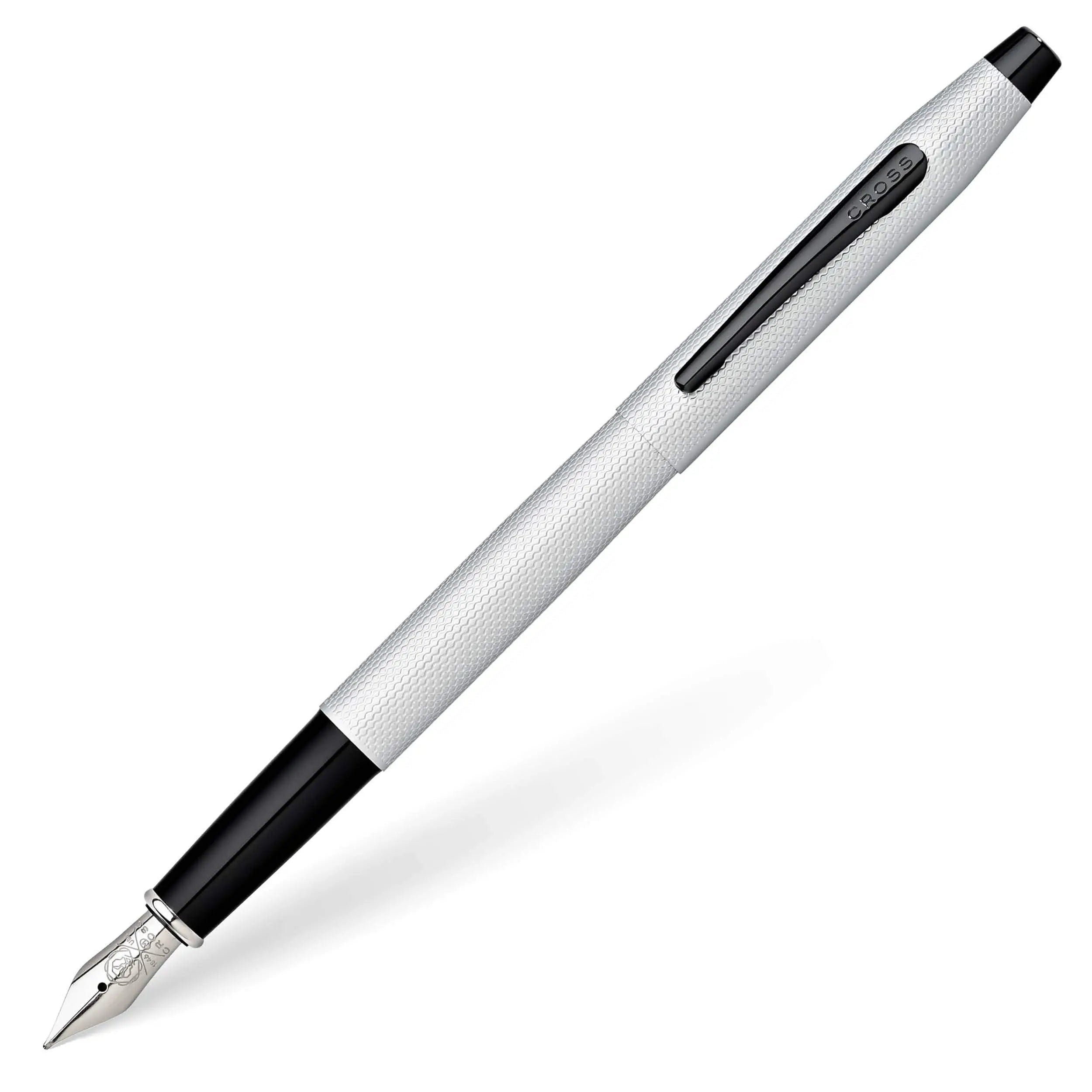 Cross Classic Century Refillable Fountain Pen, Medium Nib, Includes Premium Gift Box - Brushed Chrome Cross