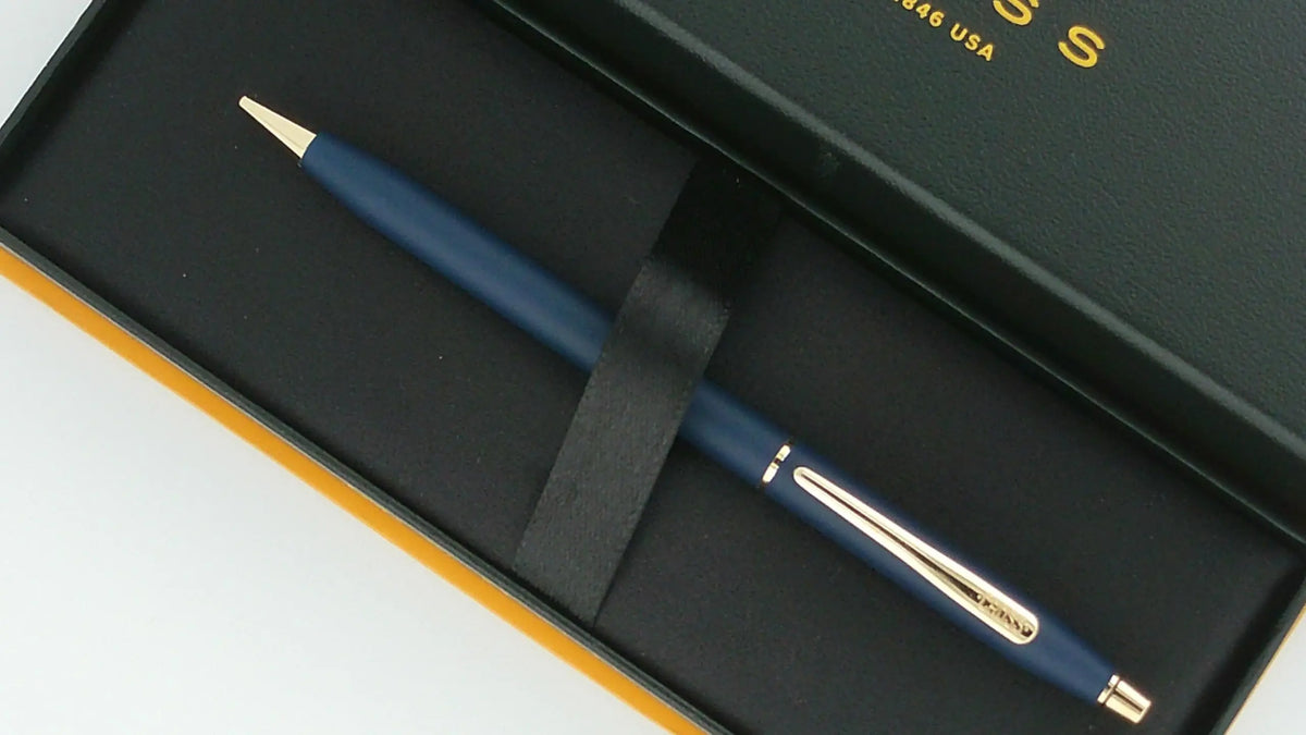 Cross Classic Century Satin Blue 0.5MM Pencil & 23KT Gold, Made in USA cross