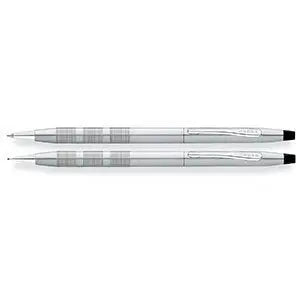 Cross Classic Century Satin Chrome Ball-Point Pen and 0.5mm Pencil Set Cross