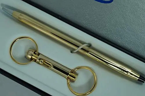 Cross Classic Century, 10 Karat Gold Filled/Rolled Gold, Ballpoint Pen and Matching Key Ring Gift Set (4572) Cross