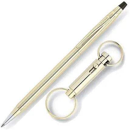 Cross Classic Century, 10 Karat Gold Filled/Rolled Gold, Ballpoint Pen and Matching Key Ring Gift Set (4572) Cross