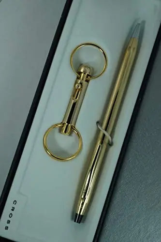Cross Classic Century, 10 Karat Gold Filled/Rolled Gold, Ballpoint Pen and Matching Key Ring Gift Set (4572) Cross