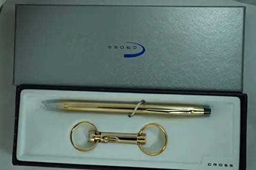 Cross Classic Century, 10 Karat Gold Filled/Rolled Gold, Ballpoint Pen and Matching Key Ring Gift Set (4572) Cross