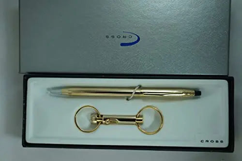 Cross Classic Century, 10 Karat Gold Filled/Rolled Gold, Ballpoint Pen and Matching Key Ring Gift Set (4572) Cross