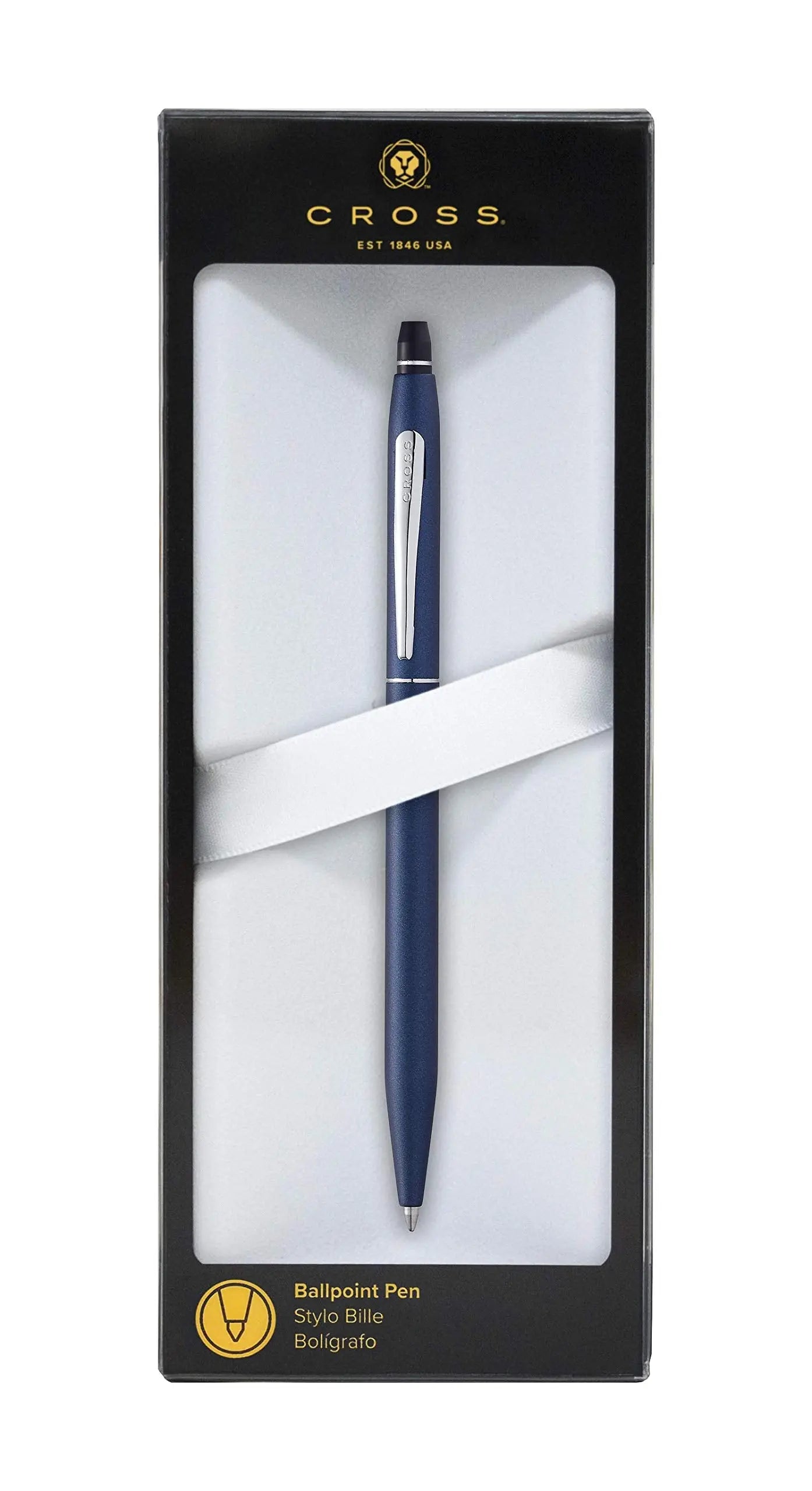 Cross Click Blue Lacquer Ballpoint Pen & Midnight Blue Journal Cross