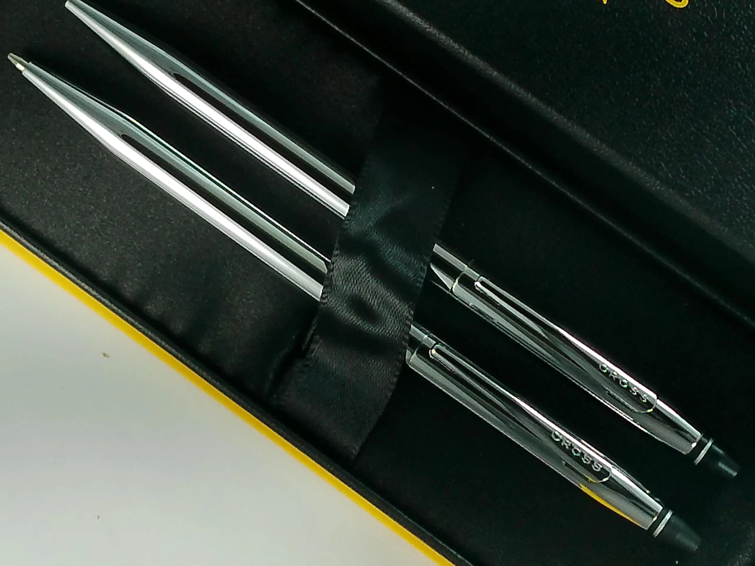 Cross Click Polished Chrome Refillable Ballpoint Pen and 0.5MM Mechanical Pencil Set in in Premium gift box Cross