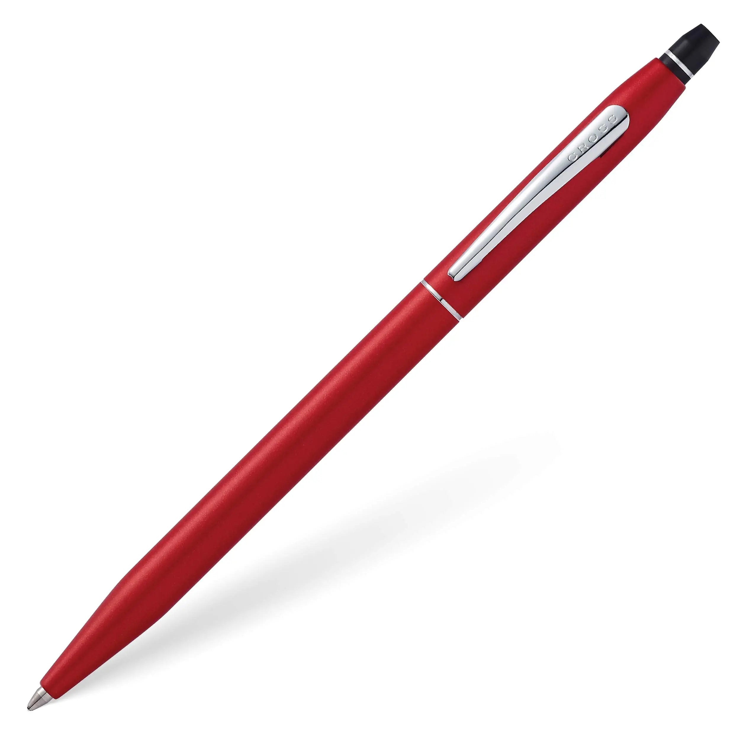 Cross Click Refillable Ballpoint Pen, Medium Ballpen, Includes Bonus Refill, Premium Gift Box - Crimson Lacquer Cross