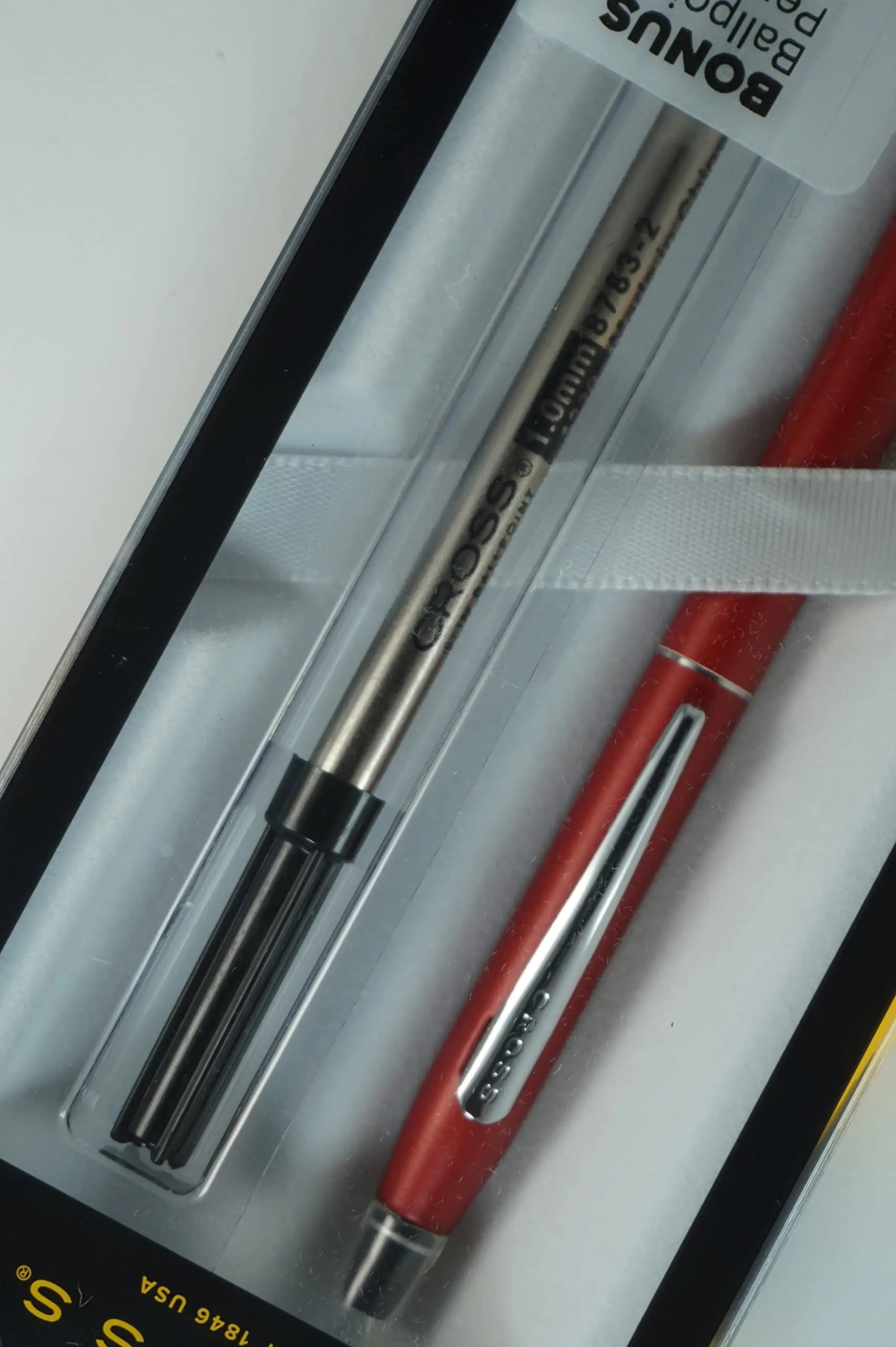 Cross Click-it Matte Metallic Red with Chrome appointments Ballpoint Pen and Bonus Refill Cross