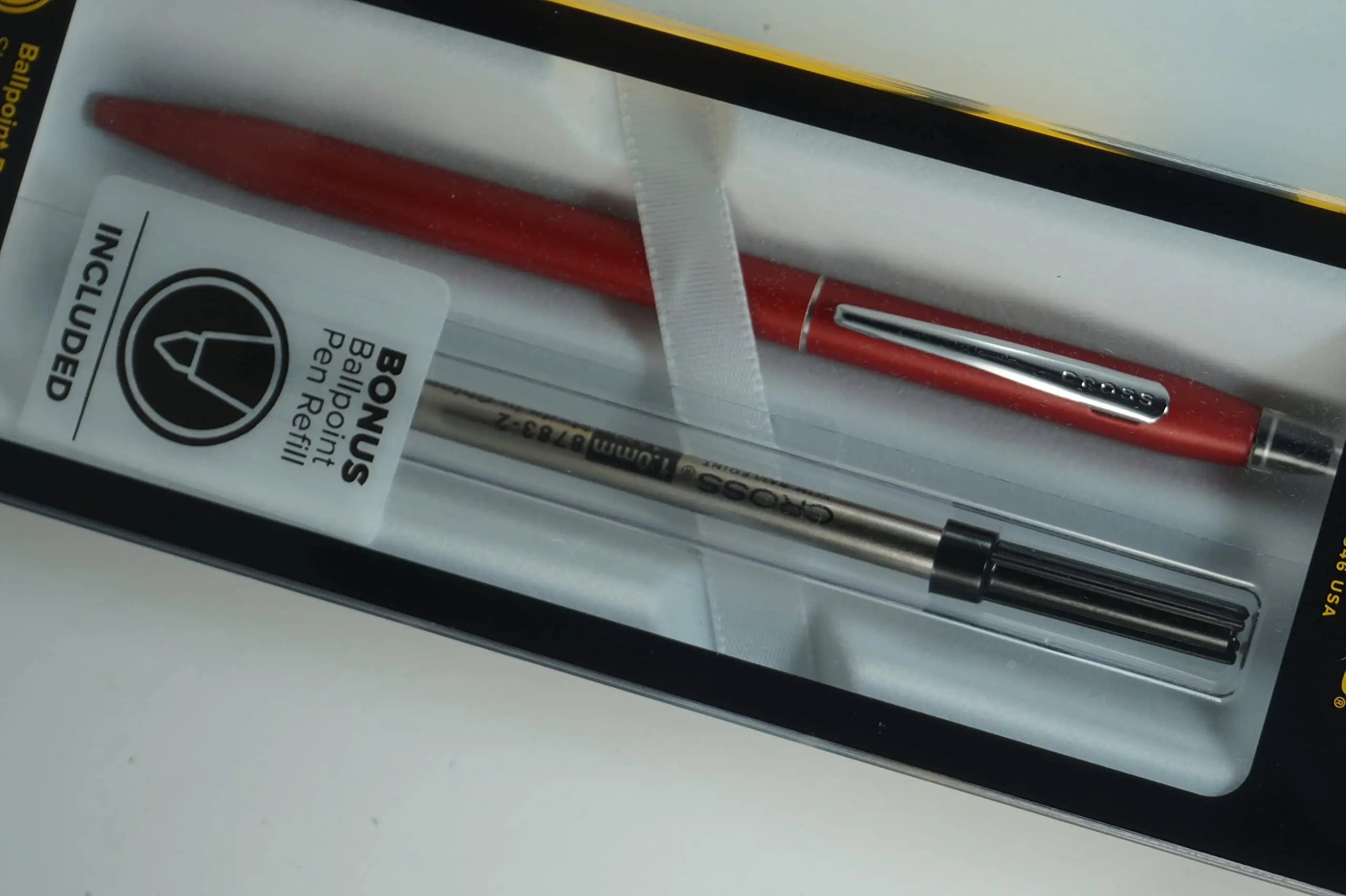 Cross Click-it Matte Metallic Red with Chrome appointments Ballpoint Pen and Bonus Refill Cross