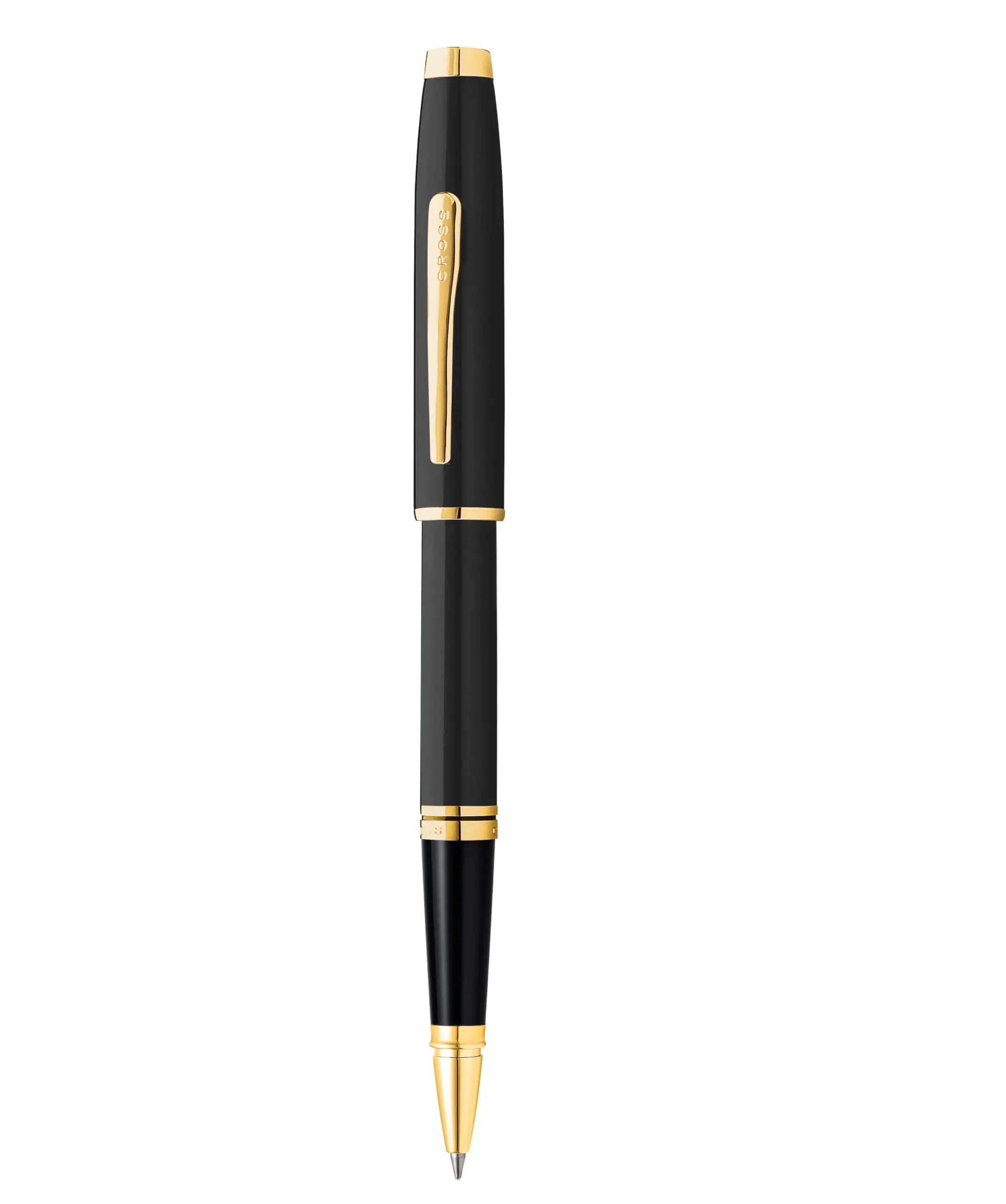 Cross Coventry Black Lacquer Rollerball Pen with Gold Appointments in Premium Luxury Gift Box Cross