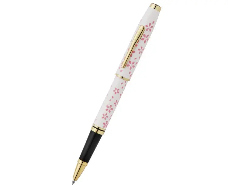 Cross Coventry Cherry Blossom Pearl White Lacquer Finish GT Rollerball Pen Cross