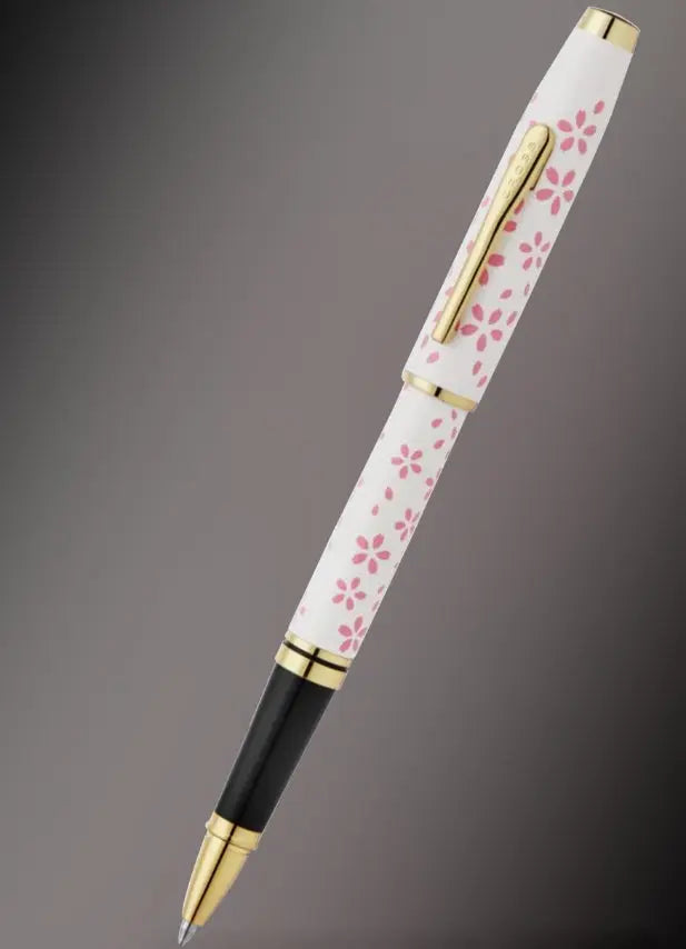 Cross Coventry Cherry Blossom Pearl White Lacquer Finish GT Rollerball Pen Cross