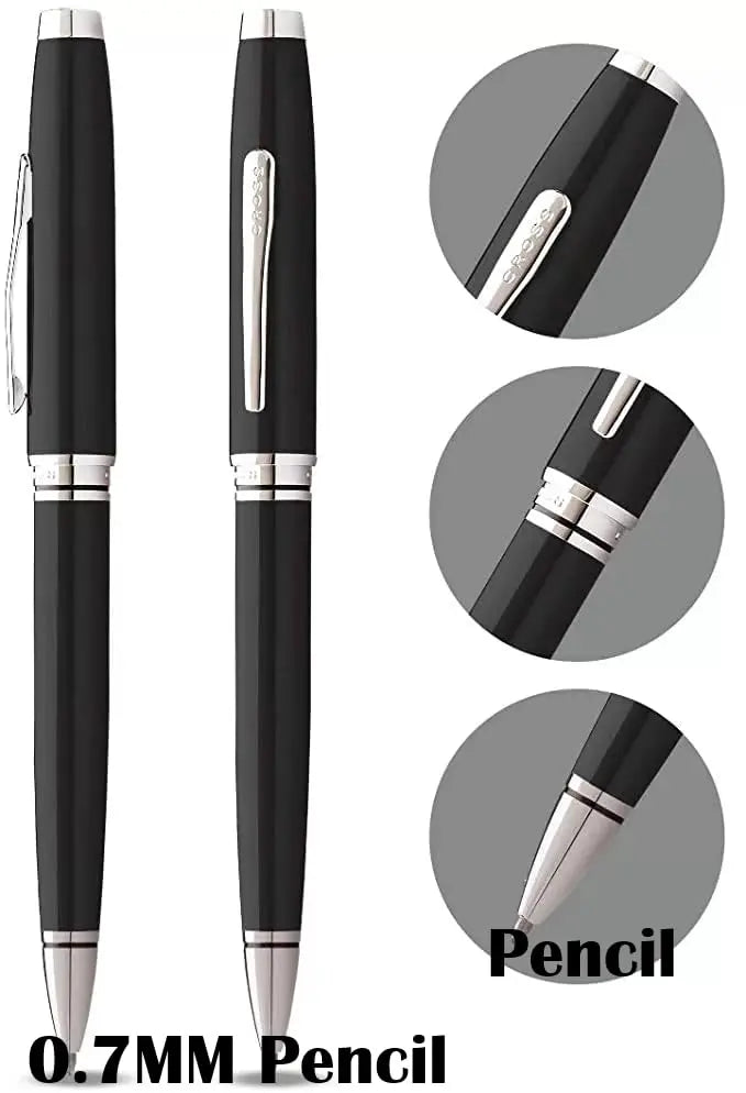 Cross Coventry Mechanical Pencil, 0.7MM, Black Lacquer with polished contrasting appointments Cross
