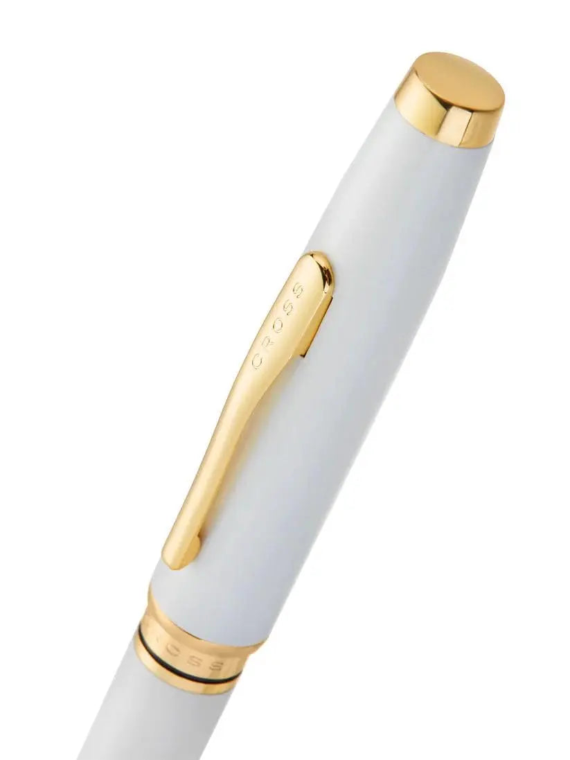 Cross Coventry Pearl White Lacquer with Gold PVD Appointments Ballpoint Pen - crosspenmall.com