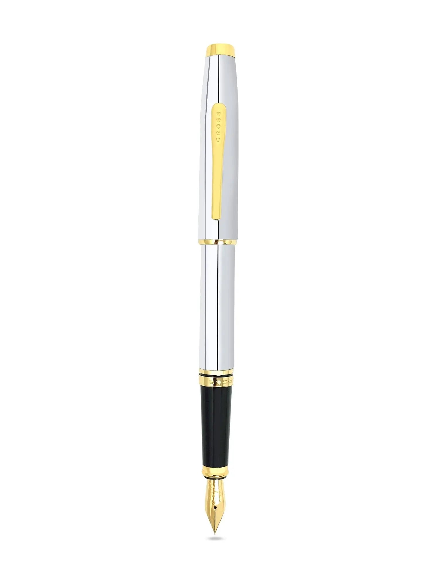 Cross Coventry Polished Chrome with Gold-Tone Fine Nib Fountain Pen Cross