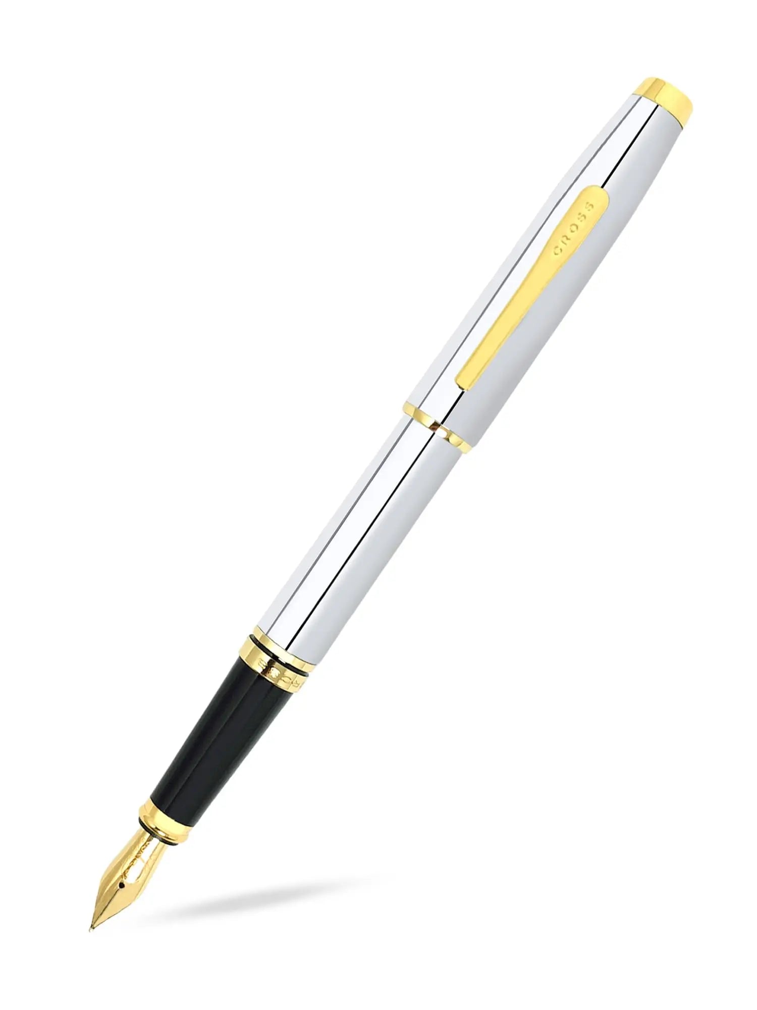 Cross Coventry Polished Chrome with Gold-Tone Fine Nib Fountain Pen Cross