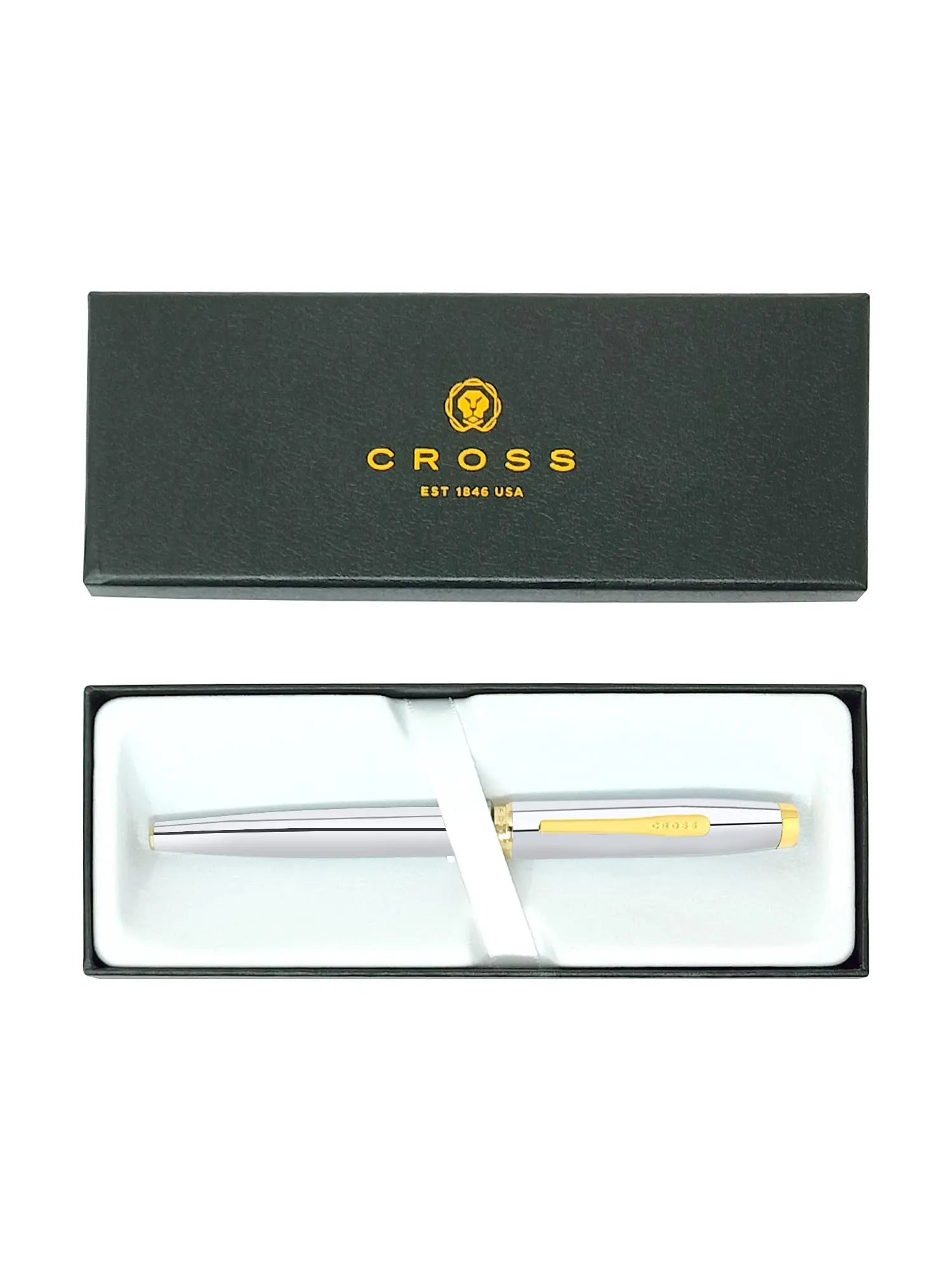 Cross Coventry Polished Chrome with Gold-Tone Fine Nib Fountain Pen Cross