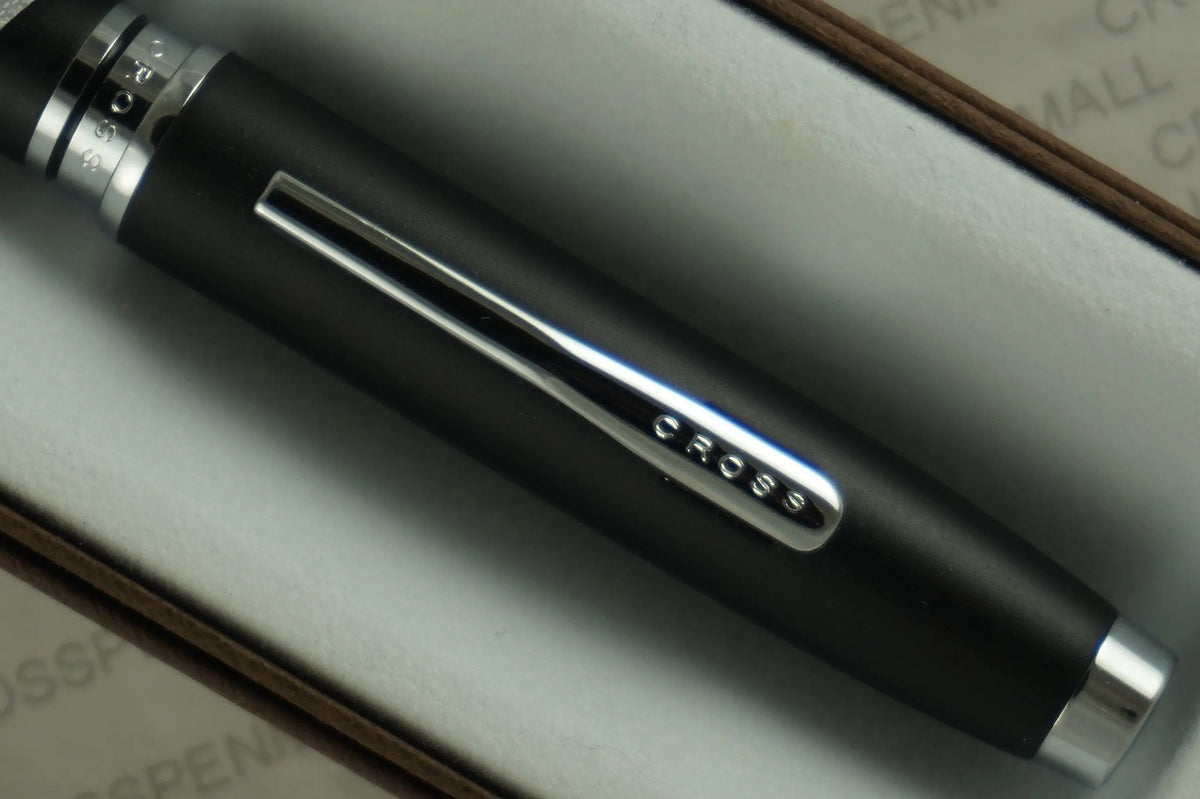 Cross Distinguished Century II Silhouette Coventory Matte Satin Black and Extremely Polished Appointments Ballpoint Pen cross