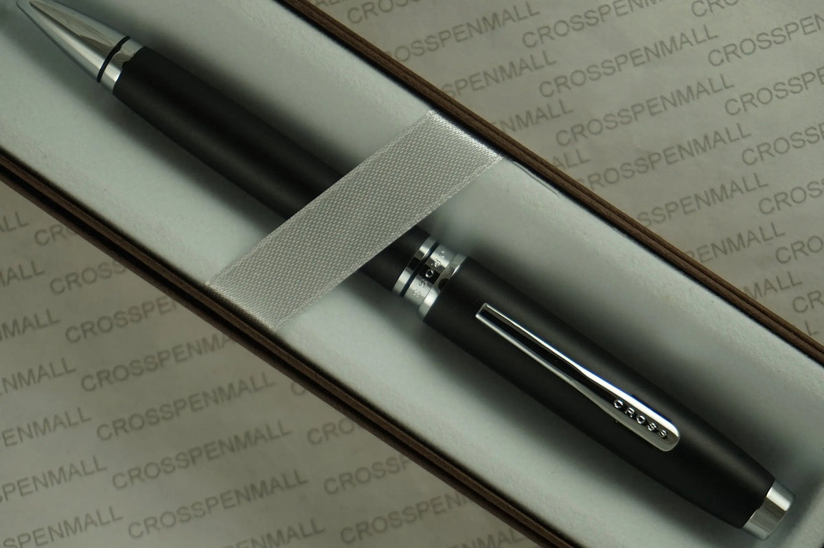 Cross Distinguished Century II Silhouette Coventory Matte Satin Black and Extremely Polished Appointments Ballpoint Pen cross