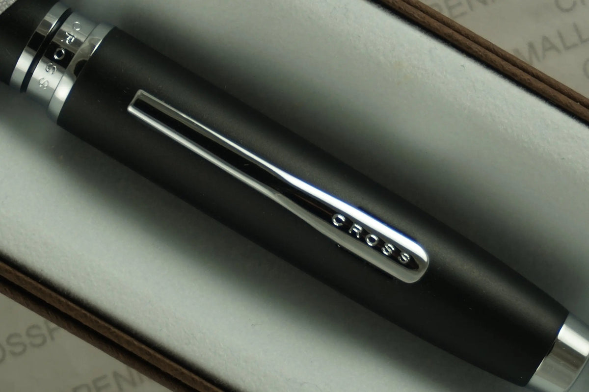 Cross Distinguished Century II Silhouette Coventory Matte Satin Black and Extremely Polished Appointments Ballpoint Pen cross