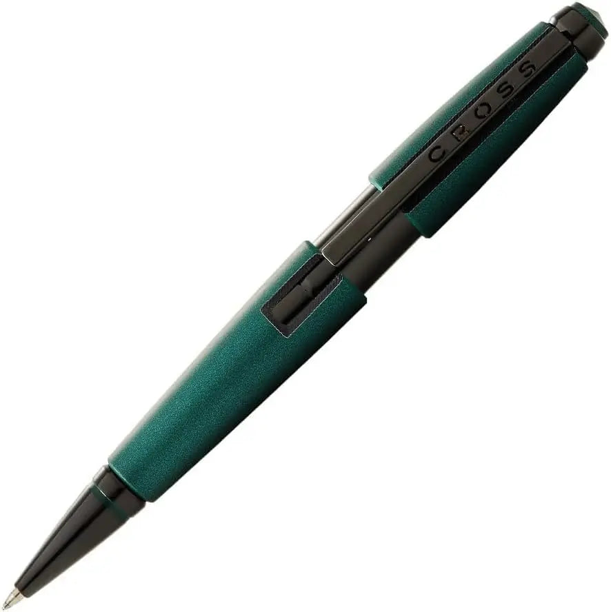 Cross Edge Matte Green Lacquer Rollerball Pen, Black Ink - Elegant Pen for Effortless Writing - Slide-Open & Snap-Shut Design - Ergonomic Shape - Comfortable Grip - High end Gift in Premium Gift Box cross