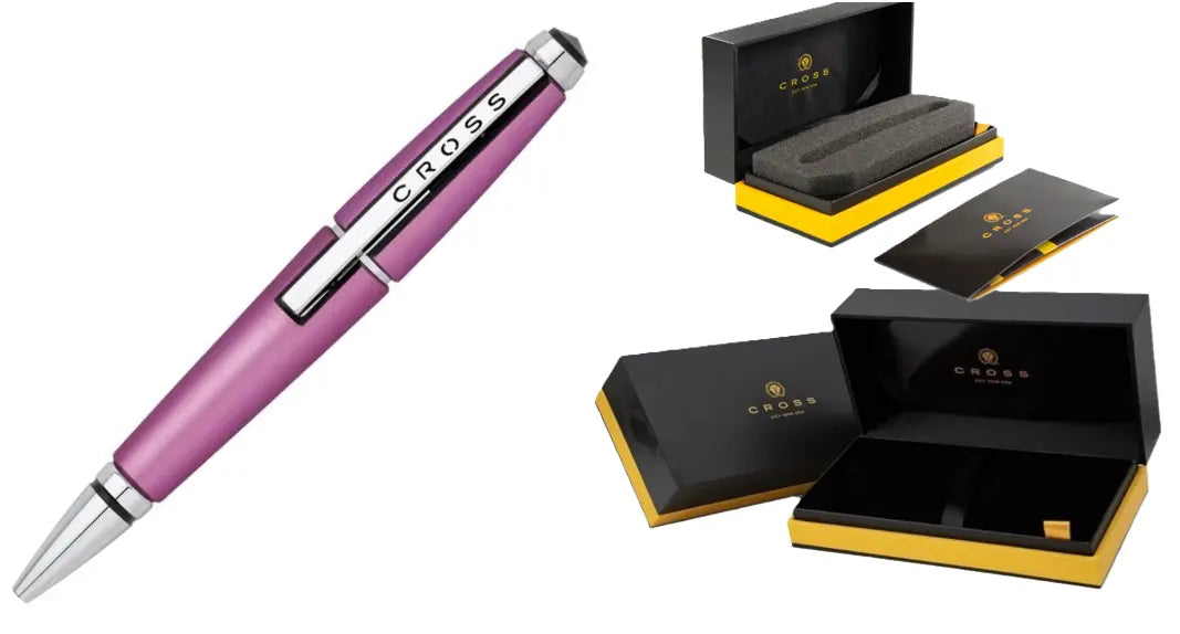 Cross Edge Refillable Gel Ink Rollerball Pen, Medium, Pink Lumina A.T. Cross