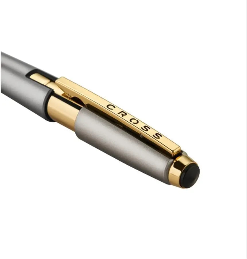 Cross Edge Titanium Rollerball Pen, Gold PVD Appointments, Capless Slide-Open & Snap-Shut Design,Black Ink - Elegant Accessory for Smooth Writing - Comfortable Grip cross