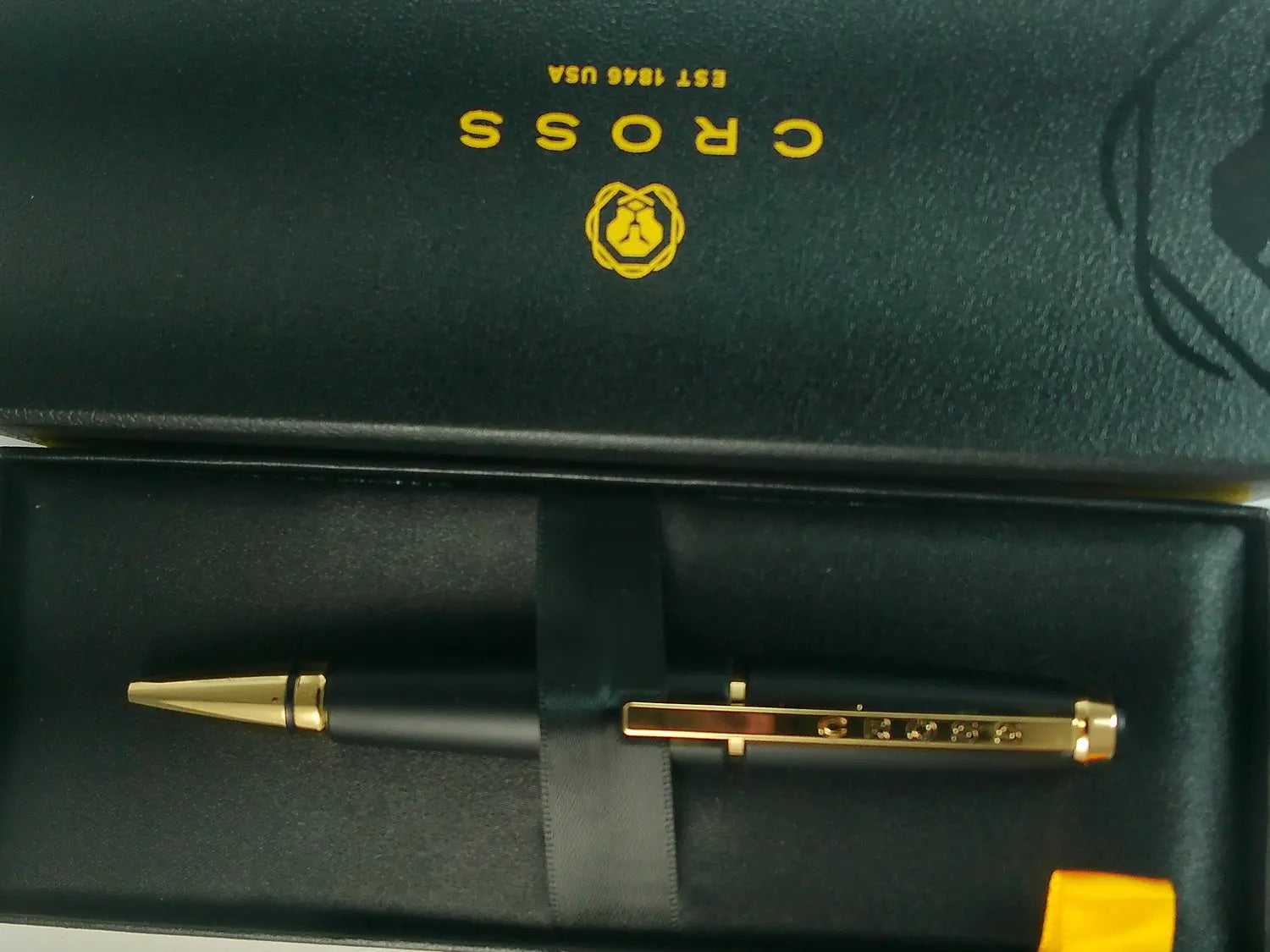 Cross Edge™ Matte Black Lacquer with Gold PVD Appointments Selectip® Rollerball Pen Cross