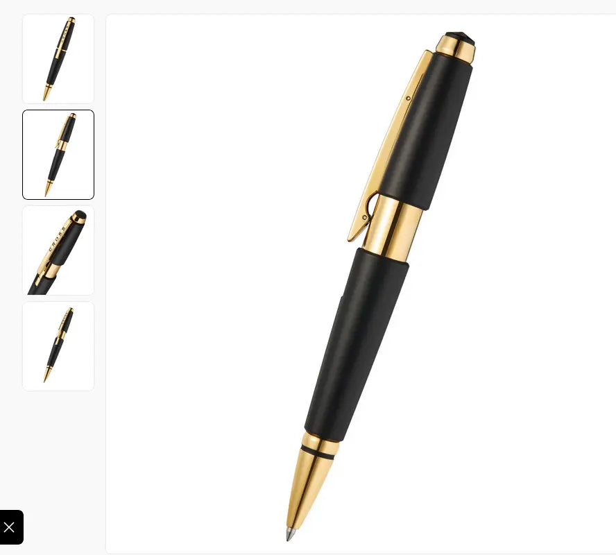 Cross Edge™ Matte Black Lacquer with Gold PVD Appointments Selectip® Rollerball Pen Cross