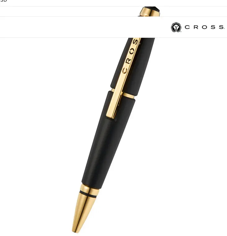 Cross Edge™ Matte Black Lacquer with Gold PVD Appointments Selectip® Rollerball Pen Cross