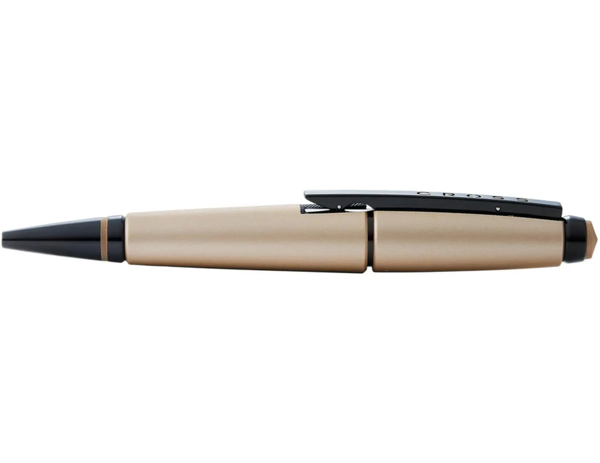 Cross Edge™ Matte Hazelnut Lacquer Rollerball Pen with Contrasting PVD Appointments cross