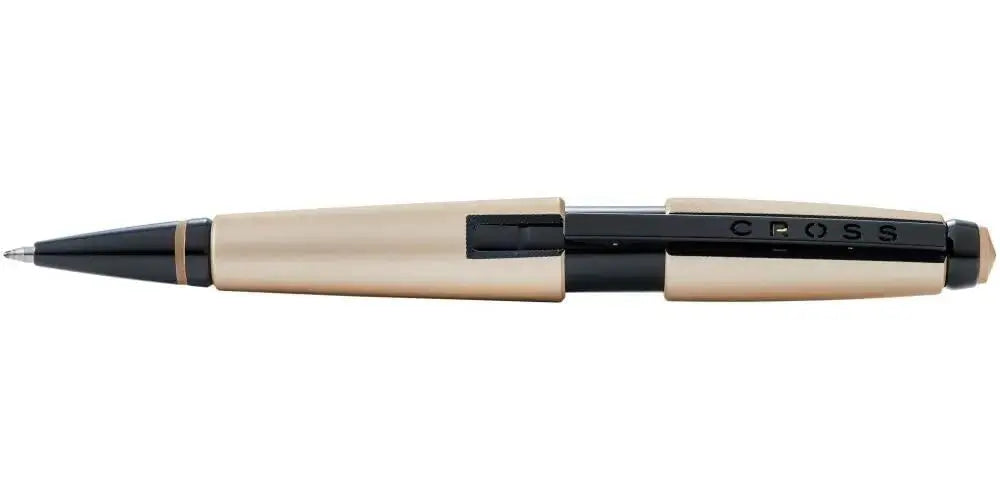 Cross Edge™ Matte Hazelnut Lacquer Rollerball Pen with Contrasting PVD Appointments cross