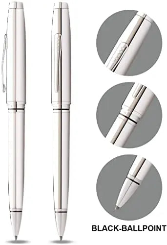 Cross Extremely Polished Chrome, Coordinated Classic Coventry Signature center Band medium Point Ballpoint Pen. - crosspenmall.com