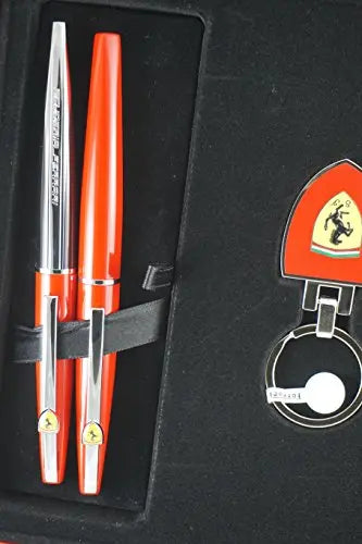 Cross Ferrari Taranis Aerodynamic Power, Rosso Corsa, Sleek Style & Patent-Pending Gripping Section ICY, Polished Trim Accent, Medium Nib Fountain Pen & Ballpoint Pen.in Original Premium Box Cross