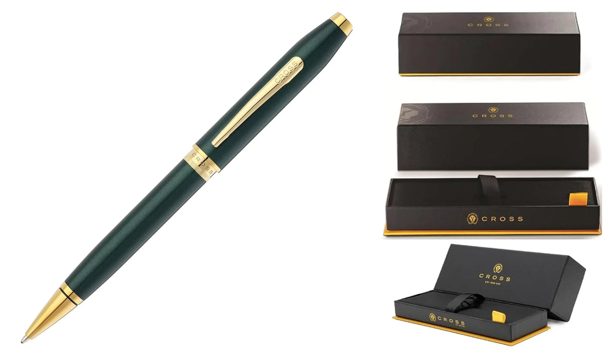 Cross Foundry Matte Metallic Green & Gold Ballpoint Pen cross
