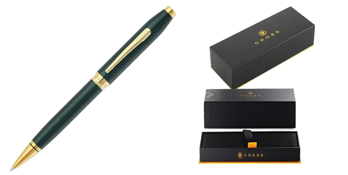 Cross Foundry Matte Metallic Green & Gold Ballpoint Pen cross