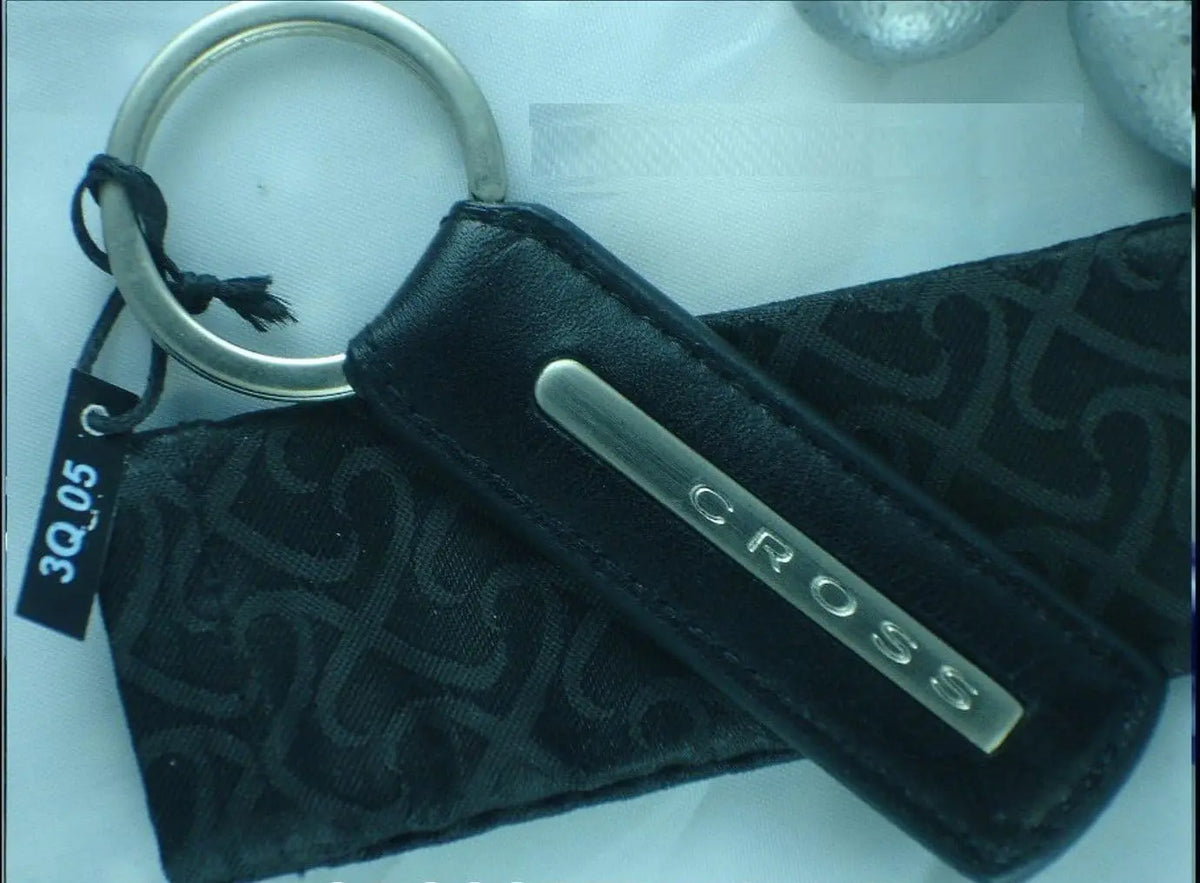 Cross Genuine full Grain Dark Chocolate Leather Collection Key Fob cross
