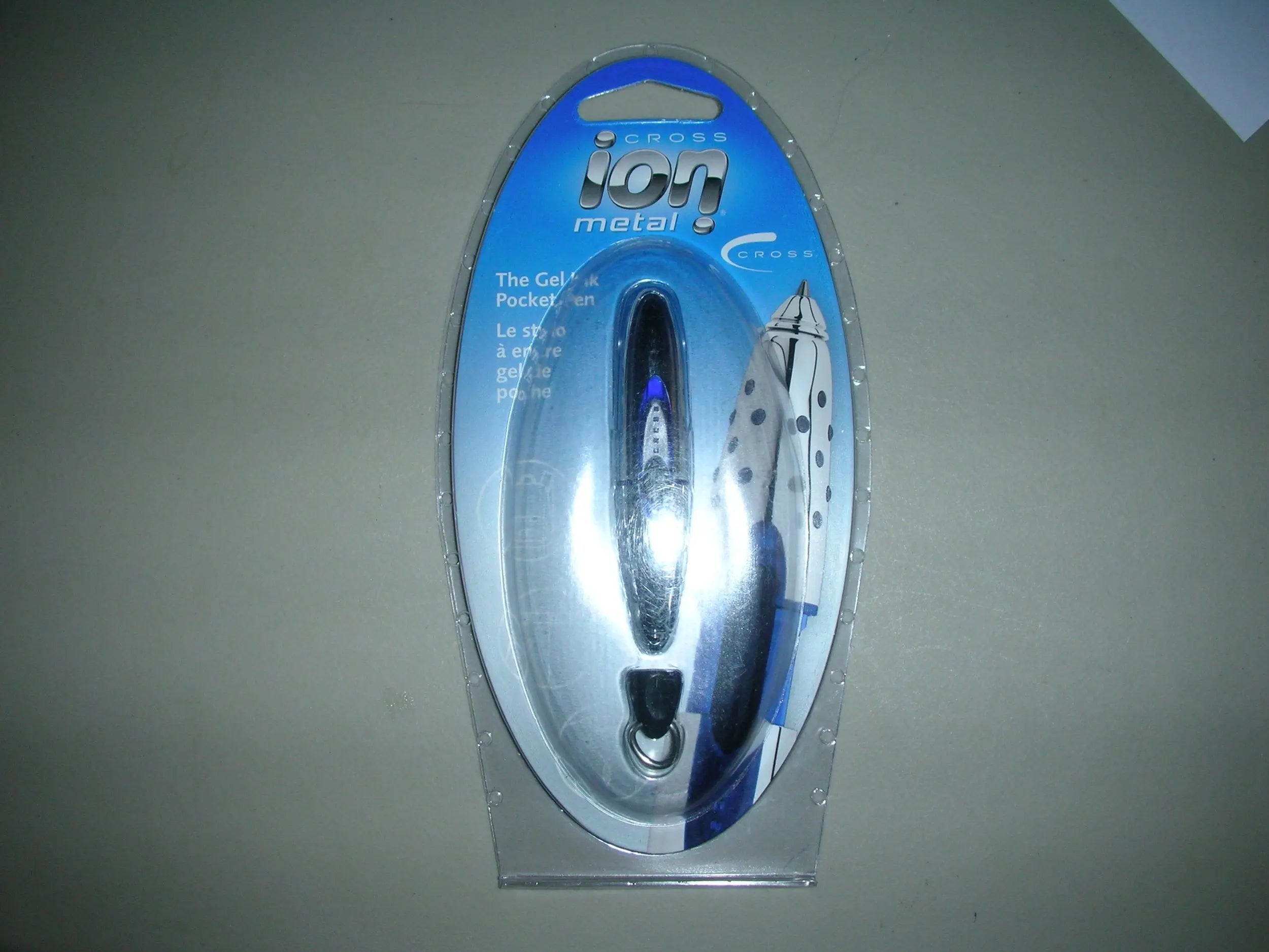 Cross Ion  Metal Blue  Gel Pen and Lanyard - 812-15 Cross