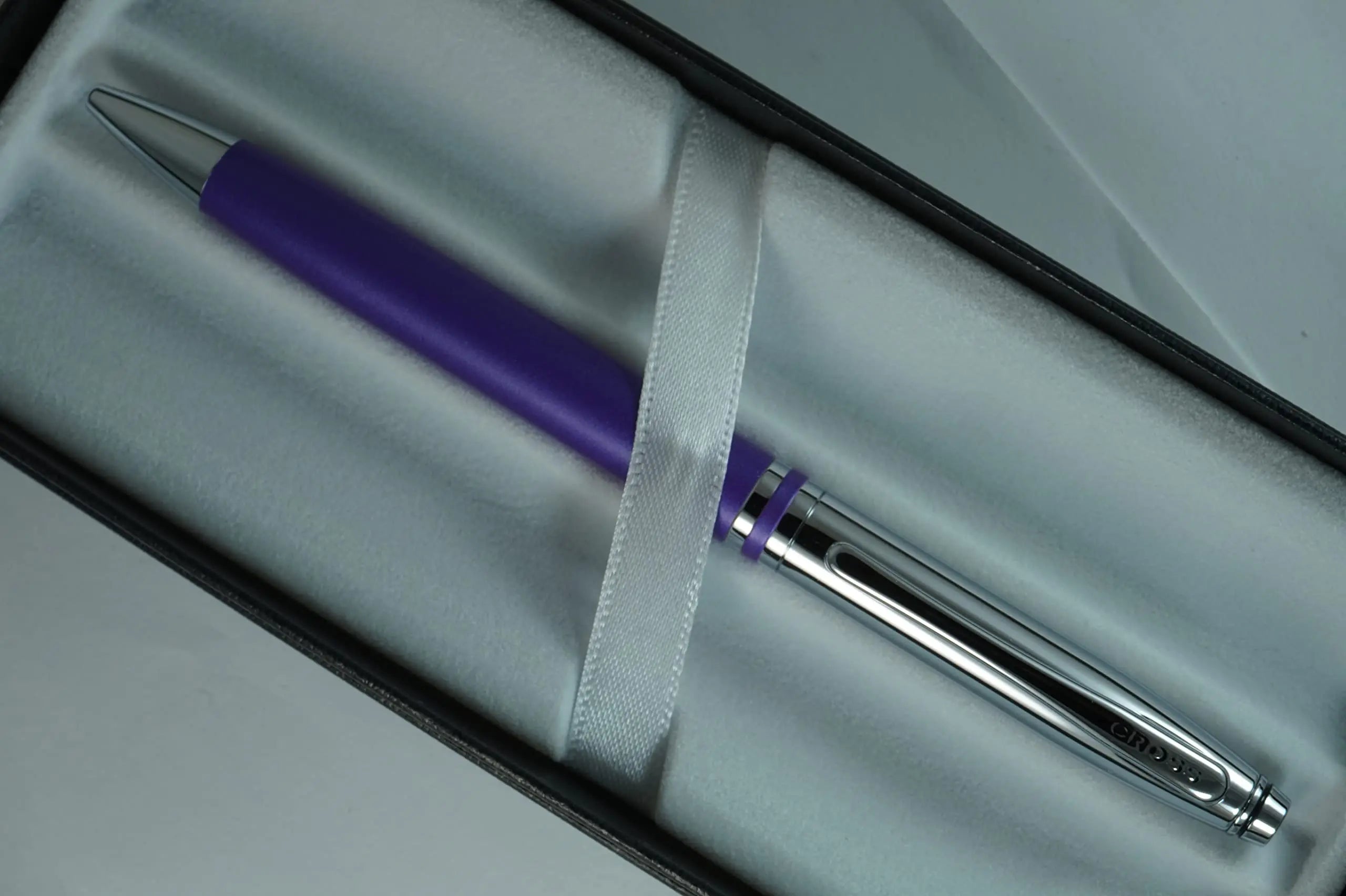 Cross Limited Collection Classic Avitar Matte Purple Barrel with Polished Chrome Appointments, and Matching Signature Mid Ring, Medium Point Luxury Gift Pen Cross