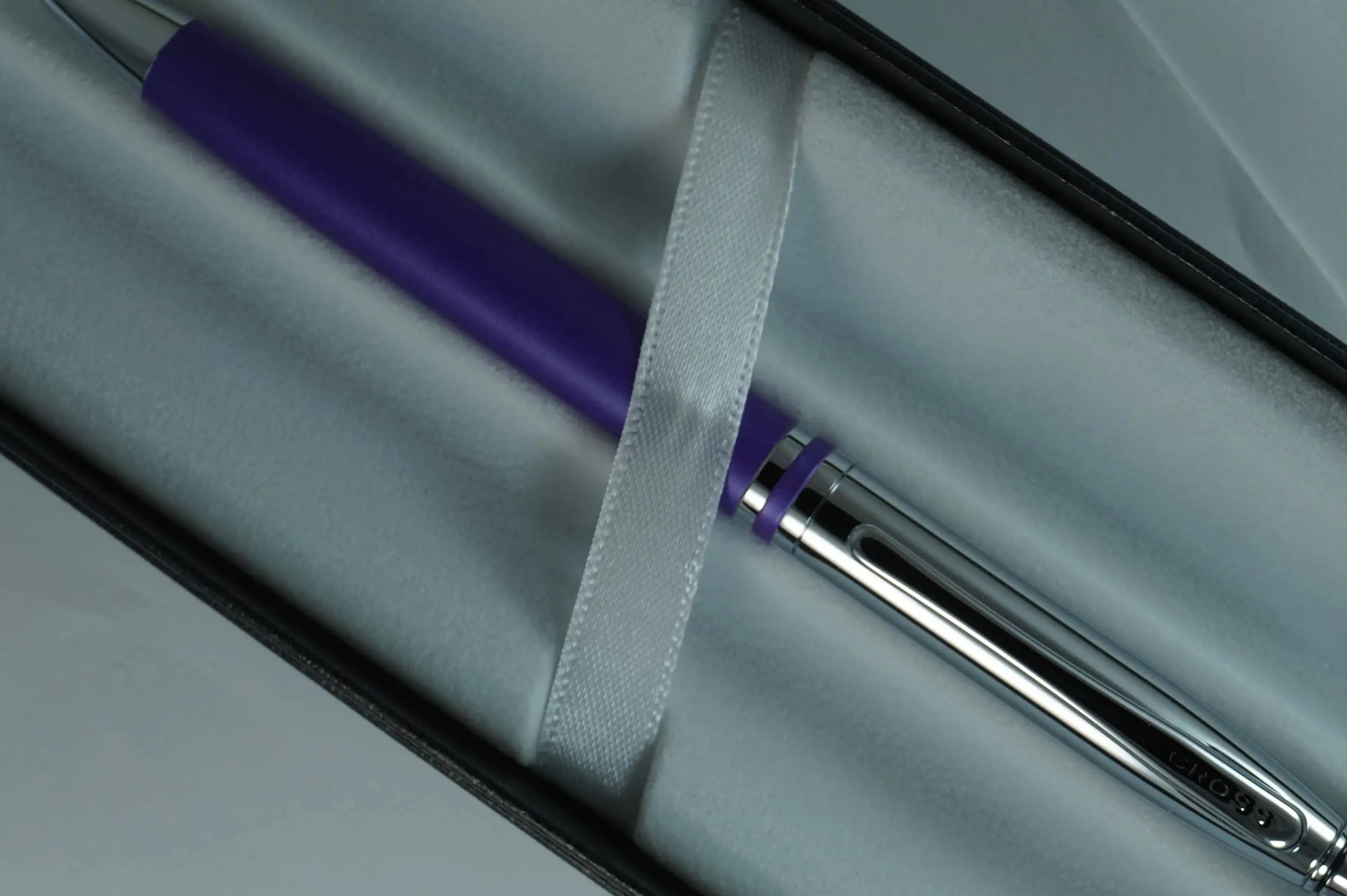 Cross Limited Collection Classic Avitar Matte Purple Barrel with Polished Chrome Appointments, and Matching Signature Mid Ring, Medium Point Luxury Gift Pen Cross