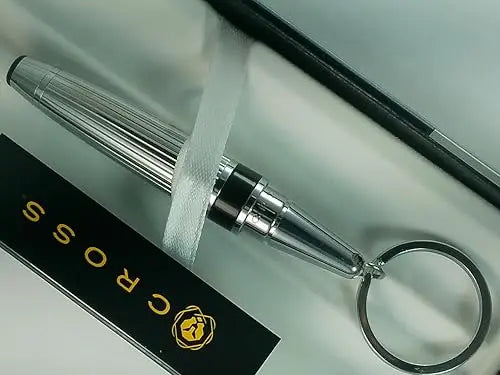 Cross Limited Collection Lamina Dalton Ballpoint Pen with Ribbed Barrel and Key Fob/Ring, in Gift Box Cross