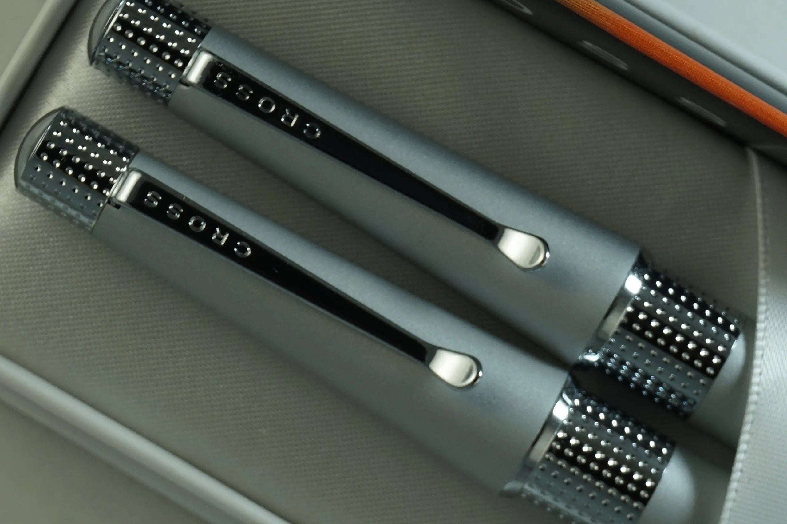 Cross Limited Edition Beverly Matte Satin with Cross Signature Pronounced Center Band Fountain Pen and Ballpoint Pen Set.A Great Wedding, Birthday, Graduation & Christmas Gift A.T.. CROSS