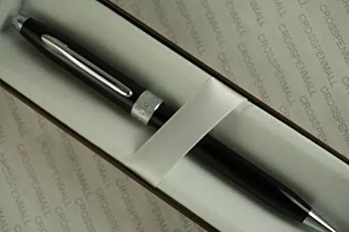 Cross Limited Edition Century II Black Lacquer with Cross Signature Glittering Pavé-textured Jewelry Quality Center Band Sentiment Ballpoint Pen. - crosspenmall.com