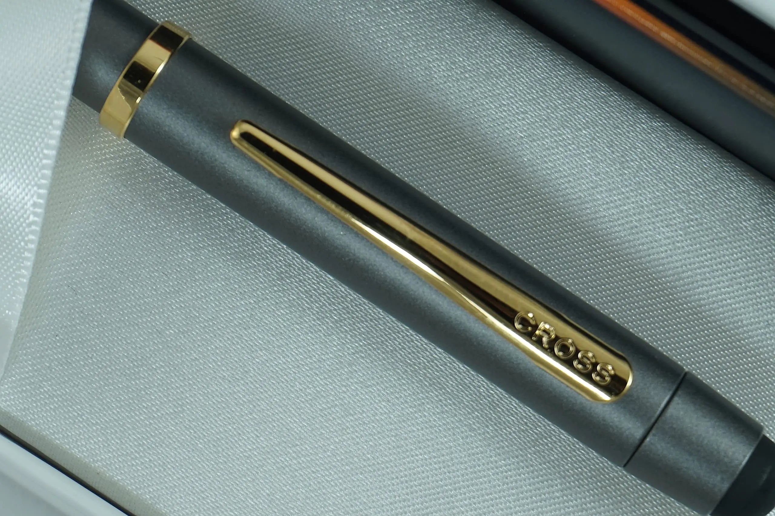 Cross Limited Edition Tech3+ Satin Gray and 23KT Gold Appointments Multi-function Pen - 0.5 MM Lead Size Pencil, Black Refill, Red Refill in One Pen. Cross