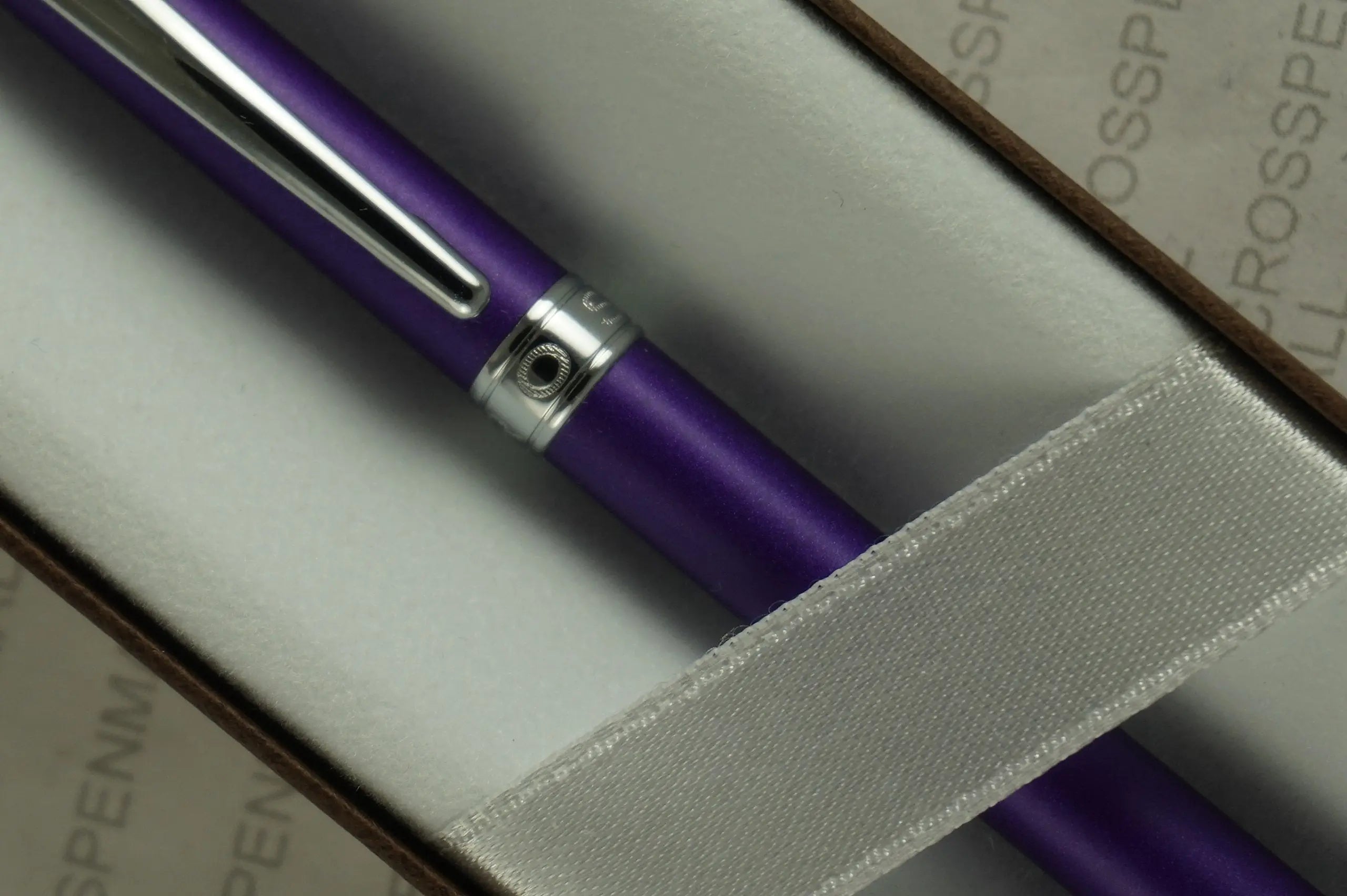 Cross Limited Series Century Classic Colors Tender Matte Splash of Pearlescent Violet Purple and Extremely Polished Appointments with Jewelry-Quality Center Band Medium Point Ballpoint Pen Cross