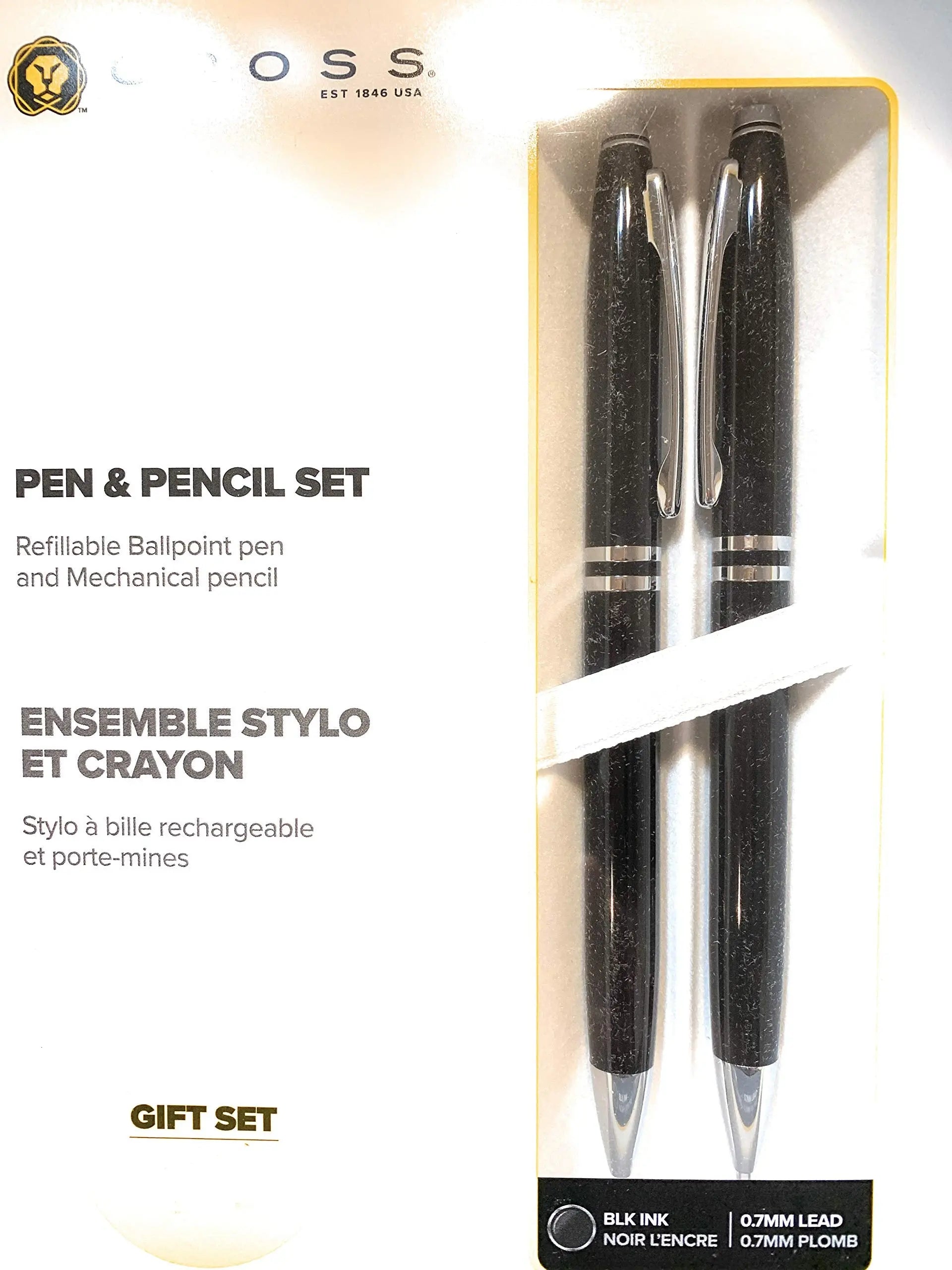 Cross Luxury Gift Black Lacquer Pen and 0.7 mm Pencil Cross
