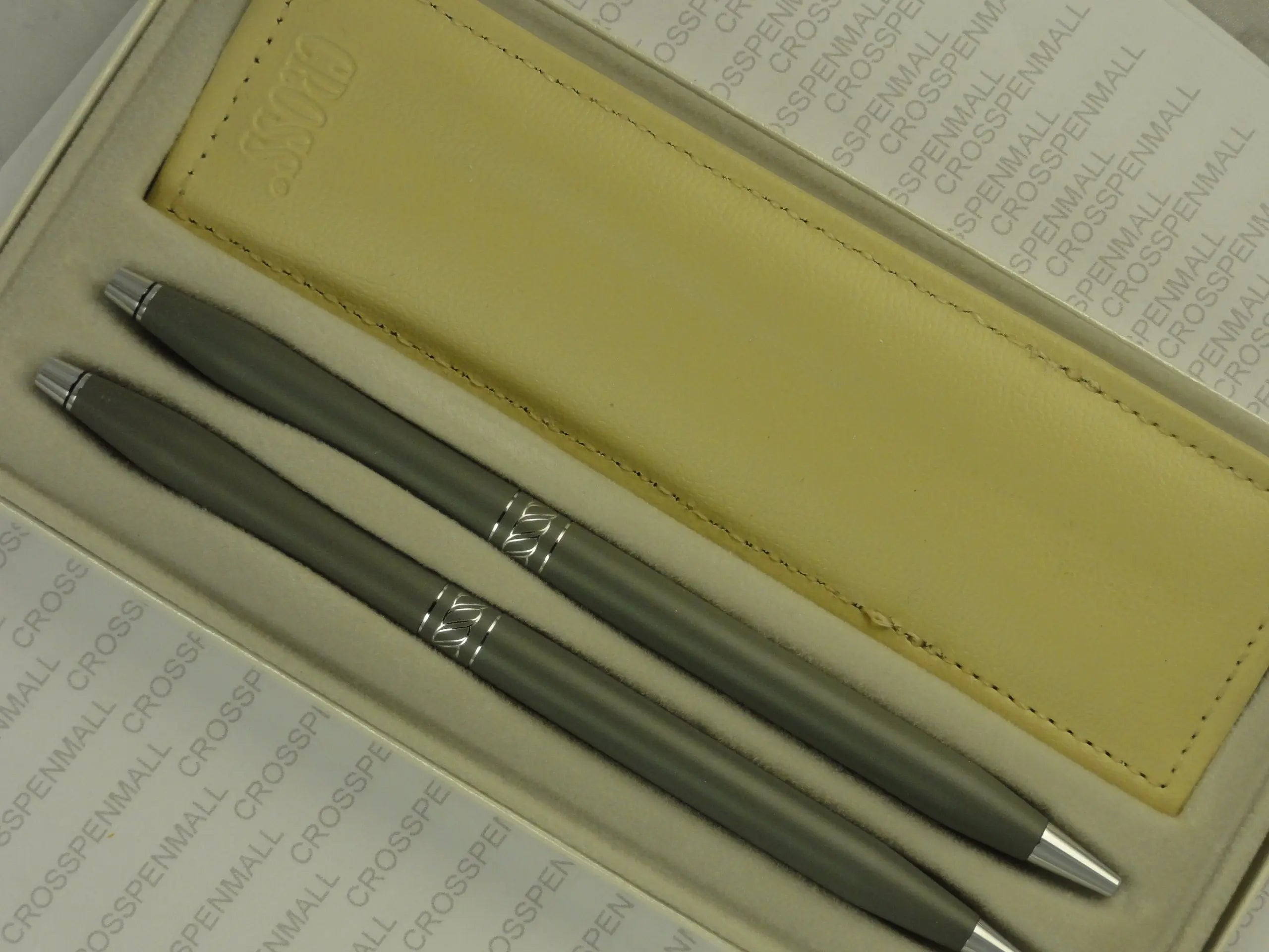 Cross Made in The USA Century Classic Ladies with Velvet Matte Gray and Chrome Pen & 0.5MM Pencil Set - crosspenmall.com