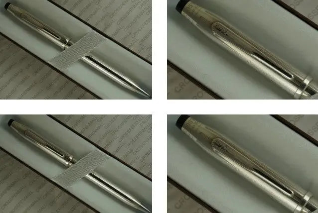 Cross Made in The USA Century II Hallmarked Sterling Silver with Ribbed Barrel Ballpoint Pen. A Very Rare Made in Lincoln, USA Pen Cross